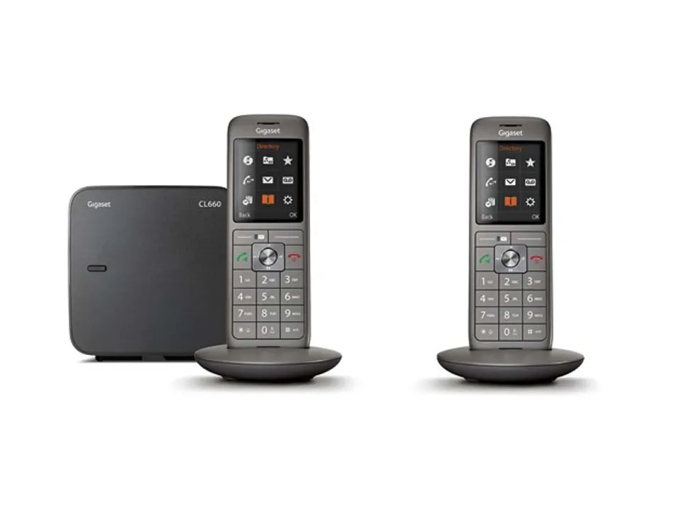 Telephone gigaset cl660 duo sans fil mode mains-libres combine grand ecran couleur repertoire 400 contacts