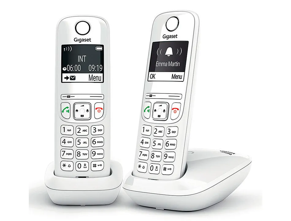 Telephone gigaset sans fil duo as690a blanc