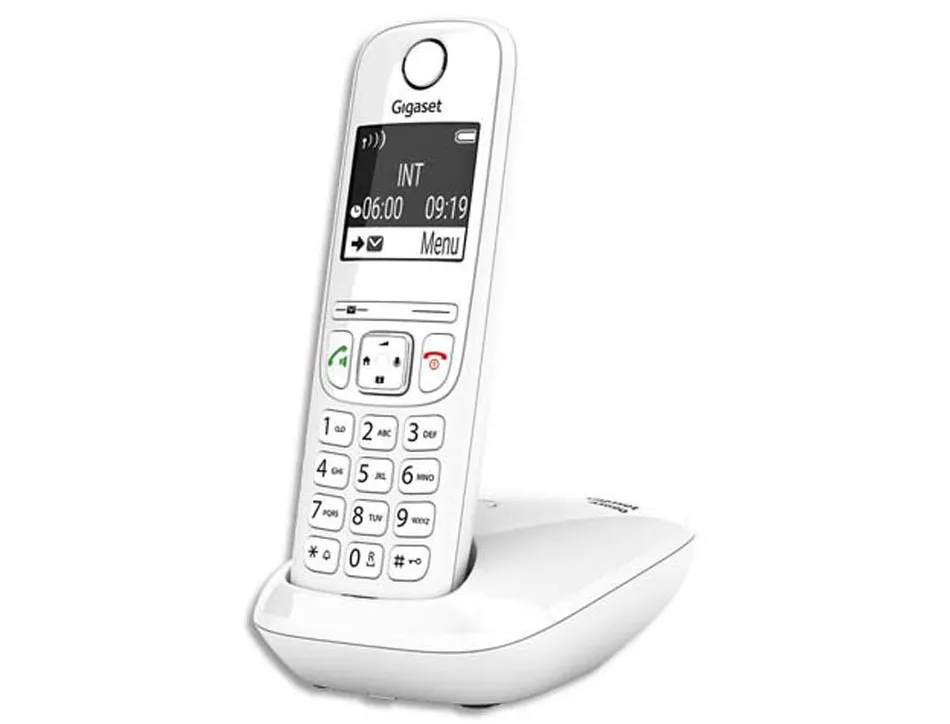 Telephone sans fil gigaset modèle as690 solo sans repondeur coloris blanc