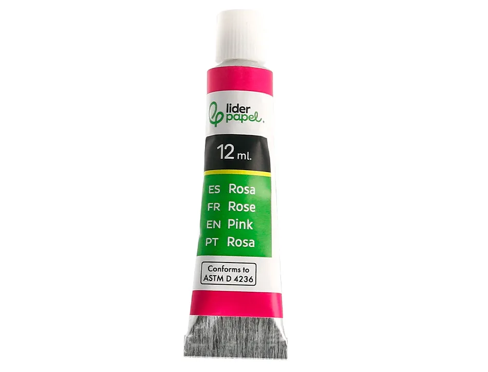 Tempera liderpapel en tube aluminium de 12 ml etui de 5 tubes couleurs primaires
