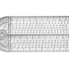 Thamographe codamex 4 outils en 1 equerre compas rapporteur regle plastique transparent