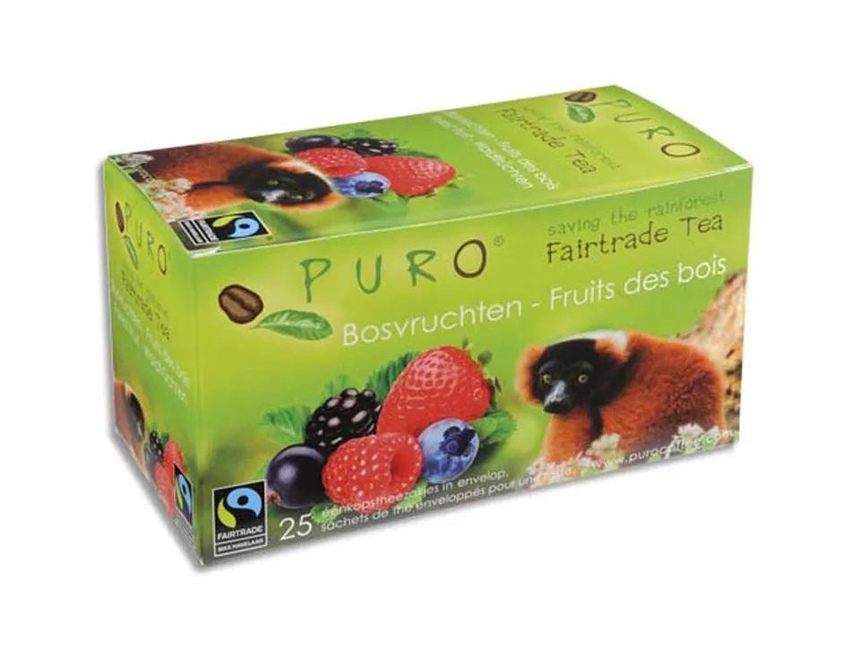 The puro bio fairtrade forest fruit sachet 1,5g boite 25 unites