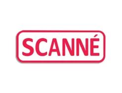 Timbre trodat x-print scanne encrage automatique dim. empreinte 47x18mm coloris rouge