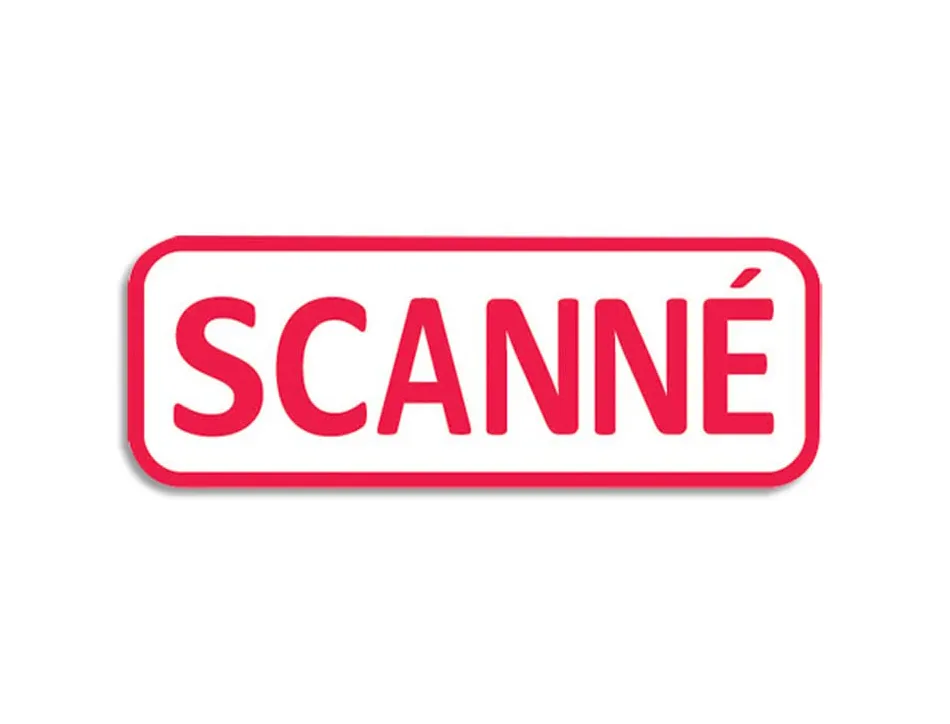 Timbre trodat x-print scanne encrage automatique dim. empreinte 47x18mm coloris rouge