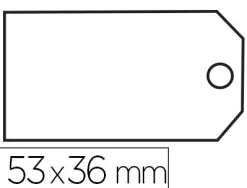 Étiquette à fil apli agipa 36x53mm cartonnette blanche fil blanc coton paquet 100 unités