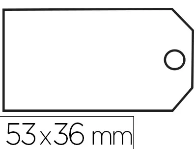 Étiquette à fil apli agipa 36x53mm cartonnette blanche fil blanc coton paquet 100 unités