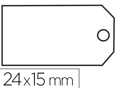 Étiquette à fil apli agipa 15x24mm cartonnette blanche fil blanc coton paquet 200 unités