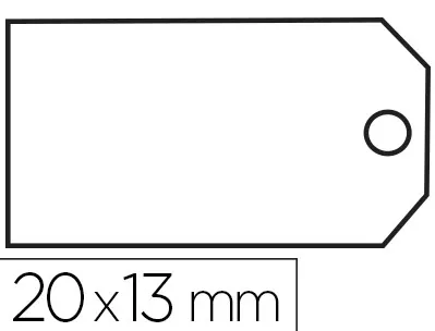 Étiquette à fil apli agipa 13x20mm cartonnette blanche fil blanc coton paquet 200 unités