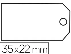 Étiquette à fil apli agipa 22x35mm cartonnette blanche fil blanc coton paquet 100 unités