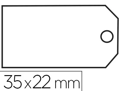 Étiquette à fil apli agipa 22x35mm cartonnette blanche fil blanc coton paquet 100 unités