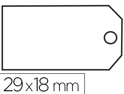 Étiquette à fil apli agipa 18x29mm cartonnette blanche fil blanc coton paquet 200 unités