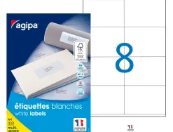 Étiquette adhésive apli agipa multi-usage 105x70mm toute imprimante boîte 800 unités