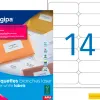 Étiquette adhésive apli agipa imprimante laser copieur 99.1x38.1mm coins arrondis boîte 1400 unités