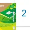 Étiquette adhésive apli agipa multi-usage recyclée permanente coins droits 210x148mm boîte 200 unités
