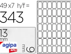 Étiquette adhésive apli agipa bureau 9x13mm pochette 343 unités
