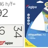 Étiquette adhésive apli agipa multi-usage 56x34mm laser jet d'encre formats paramétrés étui a5 192 unités
