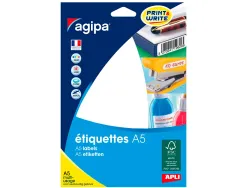 Étiquette adhésive apli agipa multi-usage 16x22mm laser jet d'encre formats paramétrés étui a5 1152 unités