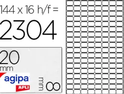 Étiquette adhésive apli agipa multi-usage 8x20mm laser jet d'encre formats paramétrés étui a5 2304 unités