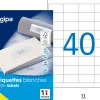 Étiquette adhésive apli agipa multi-usage 48.5x25.4mm toute imprimante boîte 4000 unités