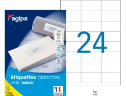 Étiquette adhésive apli agipa multi-usage 70x36mm toute imprimante boîte 2400 unités