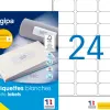 Étiquette adhésive apli agipa multi-usage 63.5x33.9mm toute imprimante boîte 2400 unités