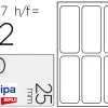 Étiquette adhésive apli agipa bureau 25x50mm pochette 42 unités