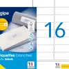 Étiquette adhésive apli agipa multi-usage 99.1x33.9mm toute imprimante coins arrondis boîte 1600 unités
