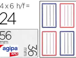 Étiquette adhésive apli agipa écolier 36x56mm pochette 24 unités