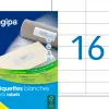 Étiquette adhésive apli agipa multi-usage 105x35mm coins droits boîte 8000 unités 500 feuilles