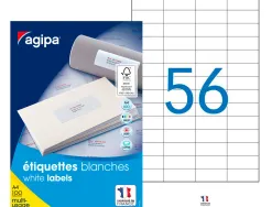 Étiquette adhésive apli agipa multi-usage 52.5x21.2mm toute imprimante boîte 5600 unités