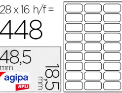 Étiquette adhésive apli agipa multi-usage 48.5x30mm laser jet d'encre formats paramétrés étui a5 256 unités
