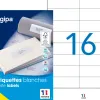 Étiquette adhésive apli agipa multi-usage 105x37mm toute imprimante boîte 1600 unités