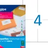 Étiquette adhésive apli agipa imprimante laser copieur 105x148.5mm boîte 400 unités