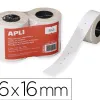 Étiquette adhésive apli agipa pour pince enlevable format 26x16mm coloris blanc rouleau 1000 unités lot de 6