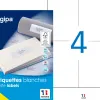 Étiquette adhésive apli agipa multi-usage 105x148.5mm toute imprimante boîte 400 unités