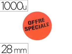 Étiquette adhésive apli pré-imprimée offre spéciale diamètre 28mm rouleau 1000 pastilles