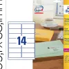 Étiquette adhésive avery adresse transparente laser 99.1x38.1mm boîte 350 unités