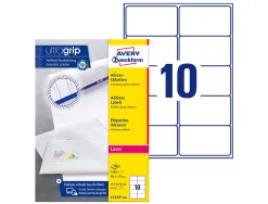 Étiquette adhésive avery laser écologique enveloppes grand format 99.1x57mm boîte 1000 unités