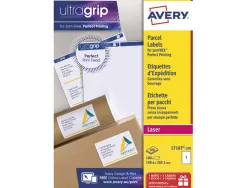 Étiquette adhésive avery laser opaque très blanche 199.6x289.1mm boîte 100 unités