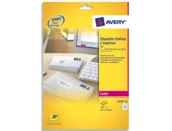 Étiquette adhésive avery spéciale timbre 63.5x 33.9mm pochette 240 unités