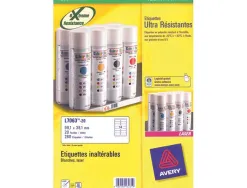 Étiquette adhésive avery ultra-résistante impression laser 99.1x38.1mm pochette 540 unités