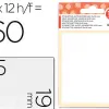 Étiquette adhésive liderpapel 19x75mm coloris blanc écriture manuelle pochette 10 feuilles + 2 gratuites 600 unités