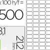 Étiquette adhésive q-connect 38.1x21.2mm coins arrondis imprimante jet d'encre laser copieur 100 feuilles 6500 unités