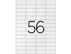 Étiquette adhésive q-connect 52.5x21.2mm coins droits imprimante jet encre laser copieur boîte 100 feuilles 5600 unités