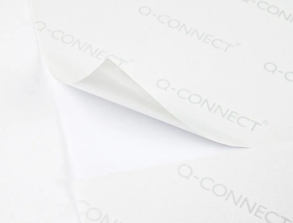 Étiquette adhésive q-connect 105x35mm coins droits imprimante jet d'encre laser copieur boîte 100 feuilles 1600 unités