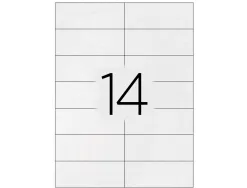 Étiquette adhésive q-connect 105x42mm coins droits imprimante jet d'encre laser copieur boîte 100 feuilles 1400 unités