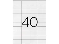 Étiquette adhésive q-connect 52.5x29.7mm coins droits imprimante jet encre laser copieur boîte 100 feuilles 4000 unités