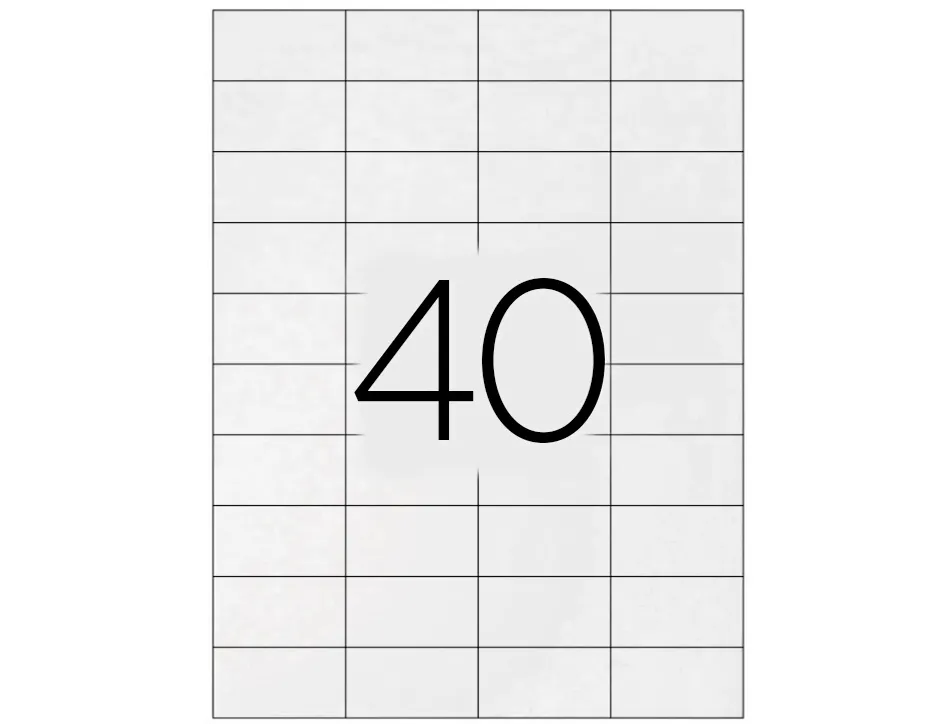 Étiquette adhésive q-connect 52.5x29.7mm coins droits imprimante jet encre laser copieur boîte 100 feuilles 4000 unités