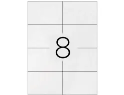 Étiquette adhésive q-connect 105x74mm coins droits imprimante jet d'encre laser copieur 8 étiquettes/feuille 800 unités