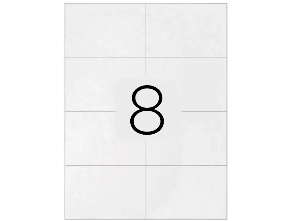 Étiquette adhésive q-connect 105x74mm coins droits imprimante jet d'encre laser copieur 8 étiquettes/feuille 800 unités